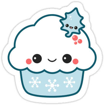 Snowflake Cupcake By Sugarhai - Cupcakes Kawaii (375x360)