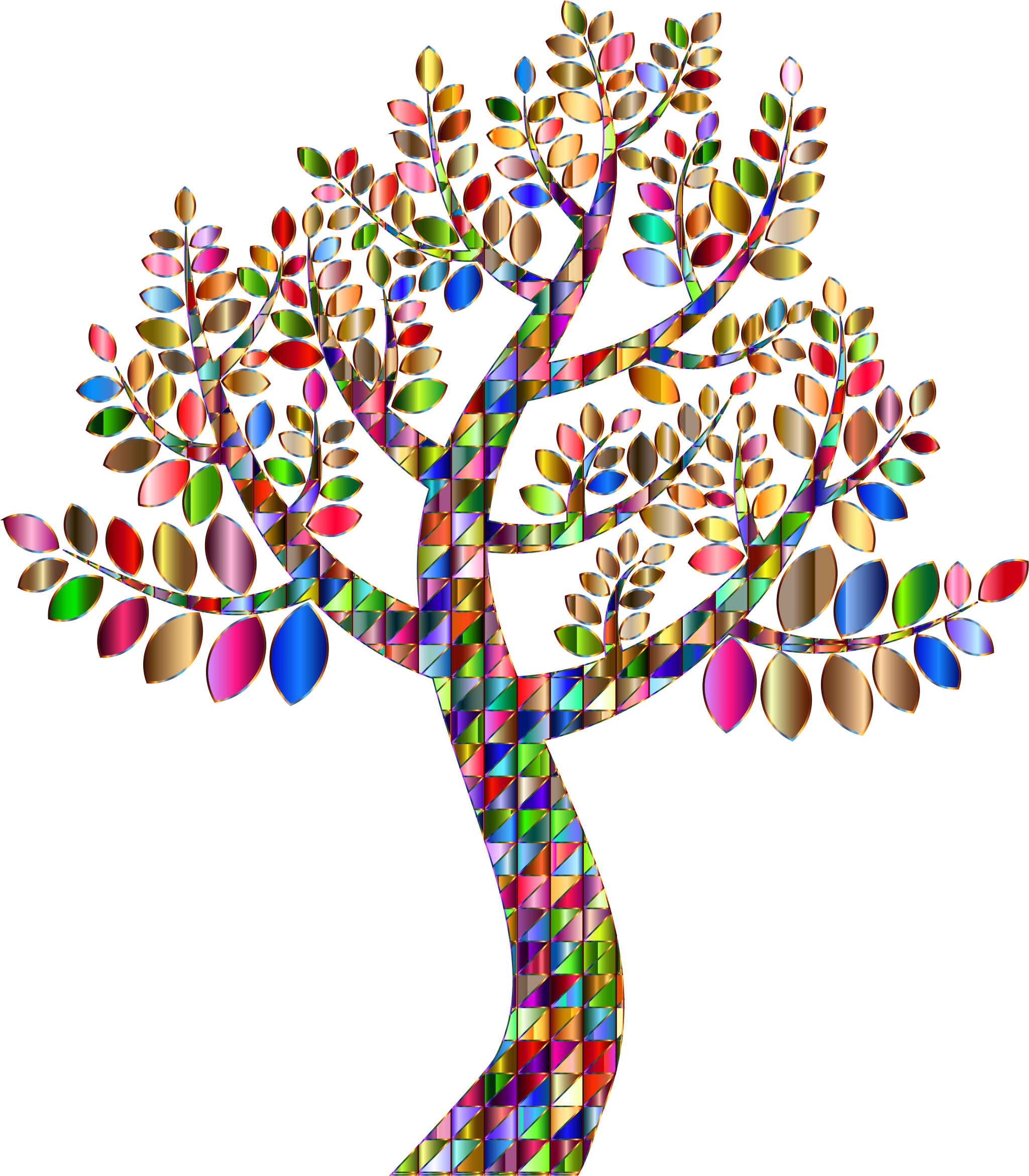 Clipart - Colorful Tree Transparent Background (2048x2339)