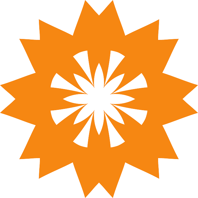 Flower, Orange, Shape, Swirl, Petals, Shapes - Round Table India Logo (640x640)