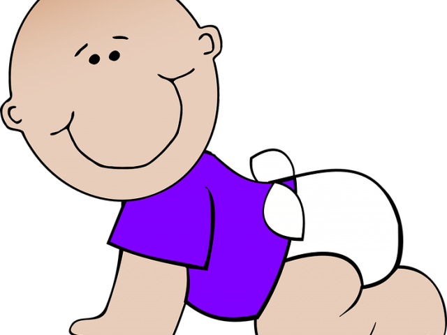 Crawling Baby Clipart - Baby Clipart Transparent Background (640x480)