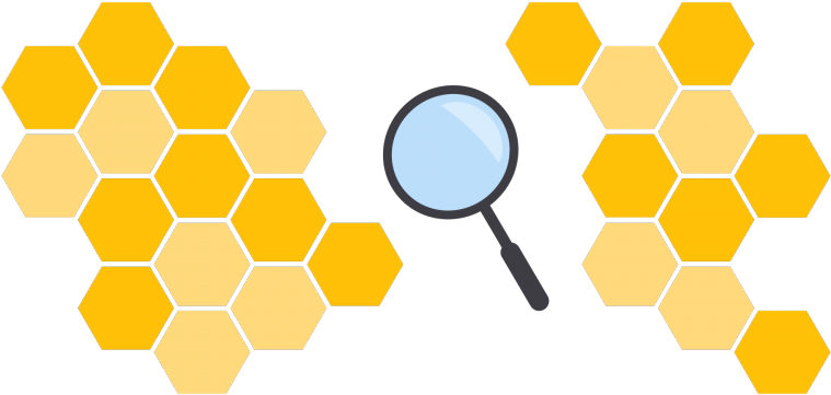 Honeycomb Wall Decal Honey Bee Shape Beehive - Abeille Design (800x450)