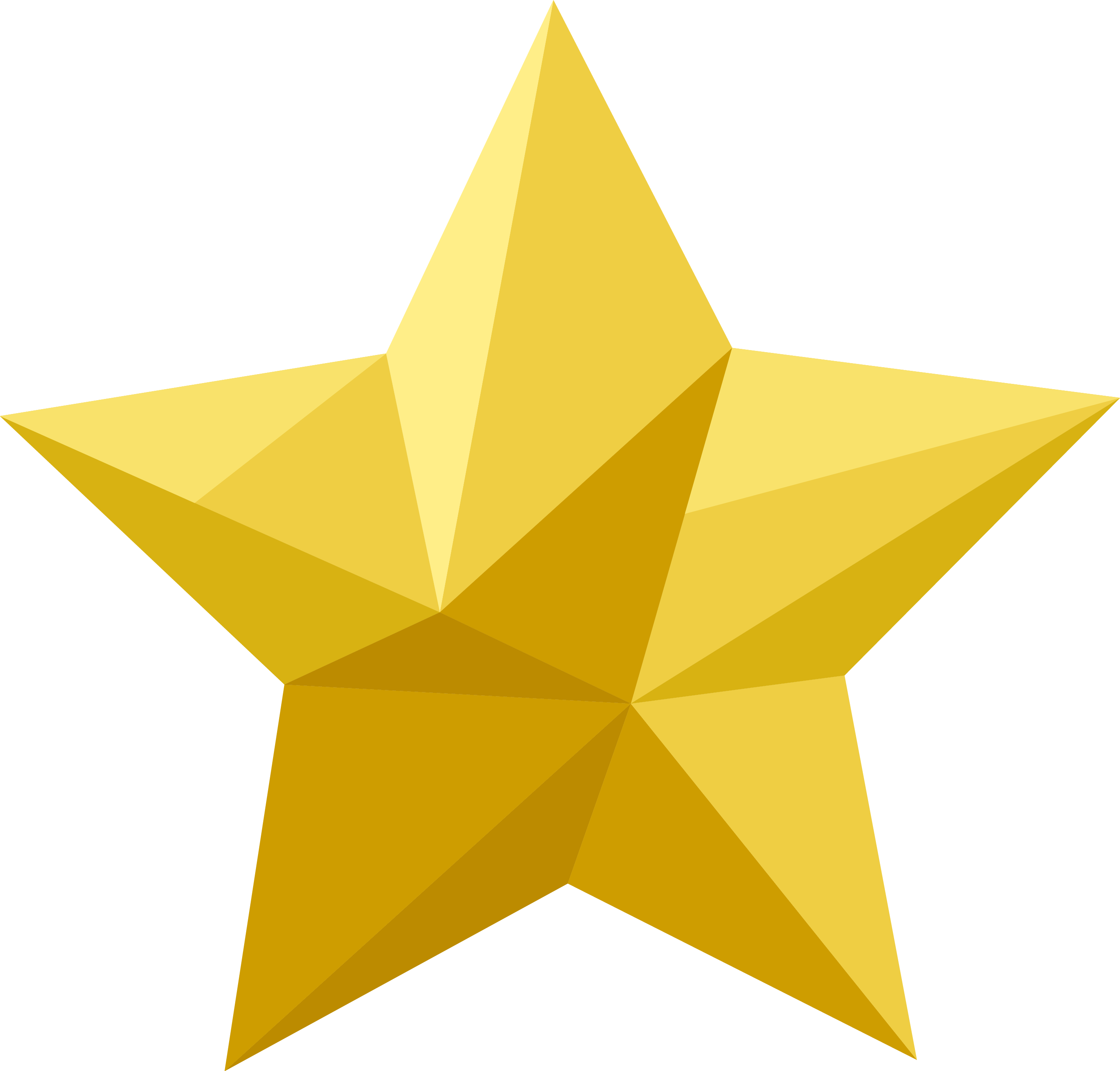 Pentagram Geometry Shape - Estrella 5 Puntas Amarilla (2752x2631)