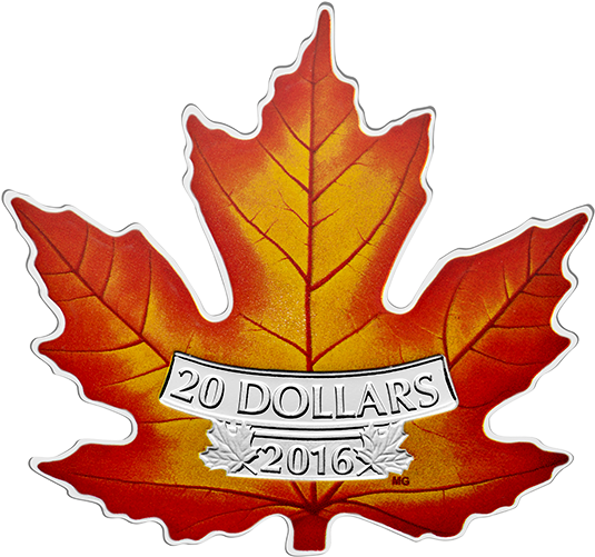 Canada's Colourful Maple Leaf Shape Coin - Maple Leaf (570x570)