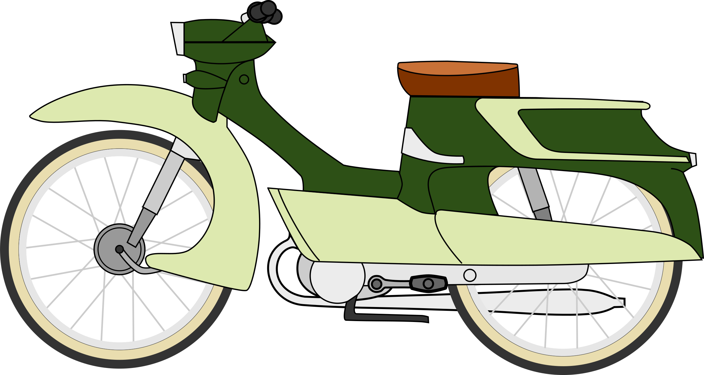 More From My Site - Clipart Moped (2400x1280)