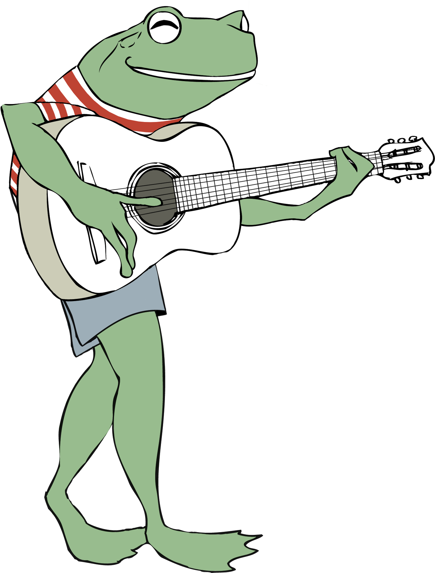 “adult Frogs” - Frog With A Guitar (2081x2081)