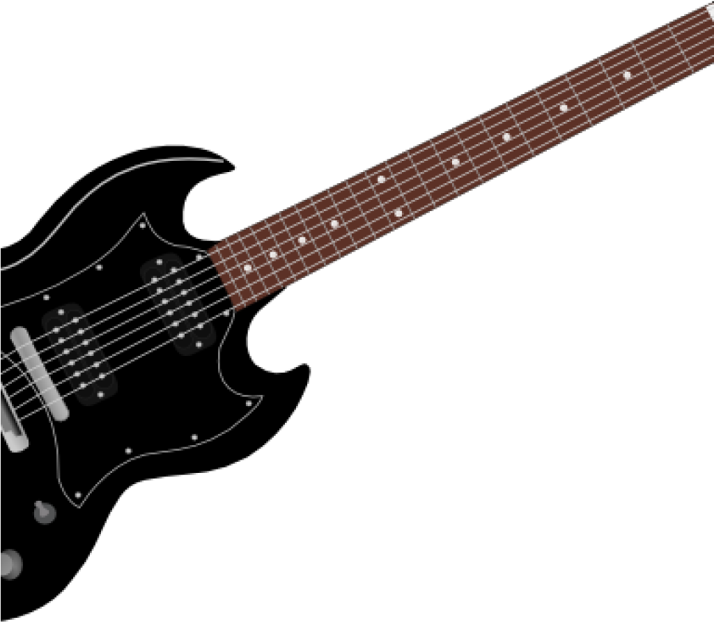 Bass Guitar Clipart Guitar Clip Art At Clker Vector - Gibson Sg Black (1024x1024)