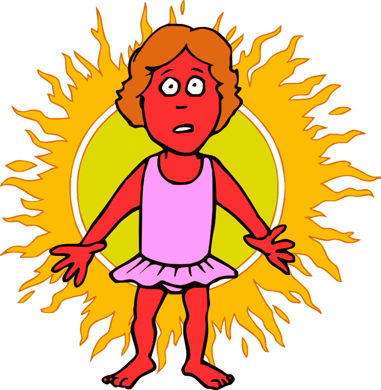 Sunburn Clipart (782x800)