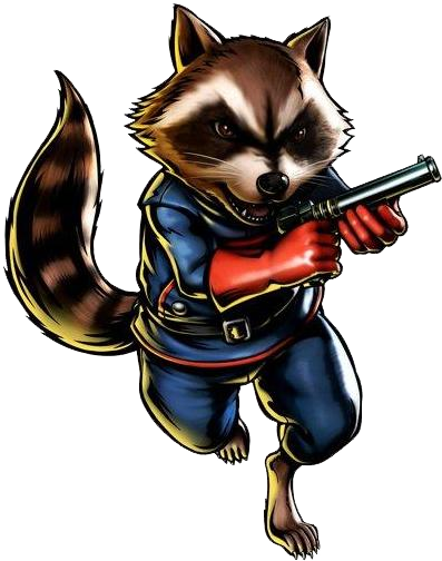 Rocket Raccoon Png Free Download - Ultimate Marvel Vs Capcom 3 (400x630)