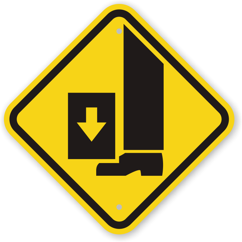 International Crushing Of Toes/foot Hazard Symbol Ghs - Gas Warning Sign (800x800)