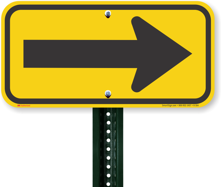 Left Or Right Directional Arrow Sign - Road Sign Arrow Png (800x800)