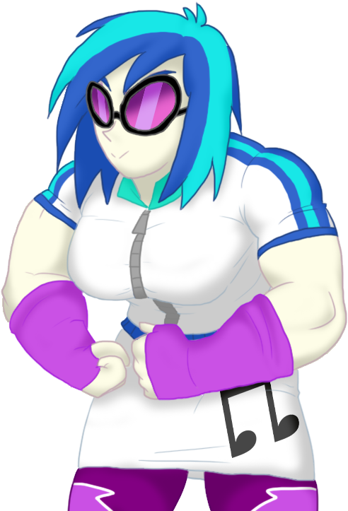Advanceddefense, Breasts, Busty Vinyl Scratch, Dj Pon-3, - Equestria Girls Muscle Growth (931x856)