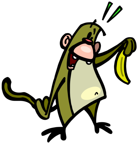 The 38 Items - Monkey With Banana.png Cube Ottoman (475x480)