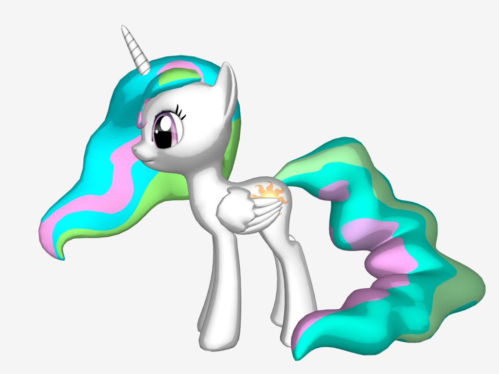 Princess Celestia Sfm Model By Jokester987 - Cartoon (1024x768)