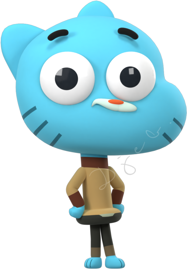 Gumball Watterson By Djebrayass - Amazing World Of Gumball 3d Models (894x894)