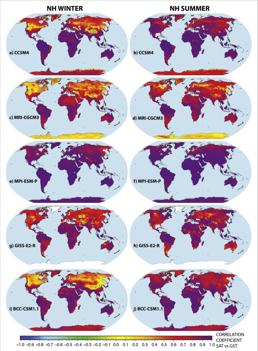 Seasonal Correlation Coefficients Between 21-year Filtered - World Map (850x1154)