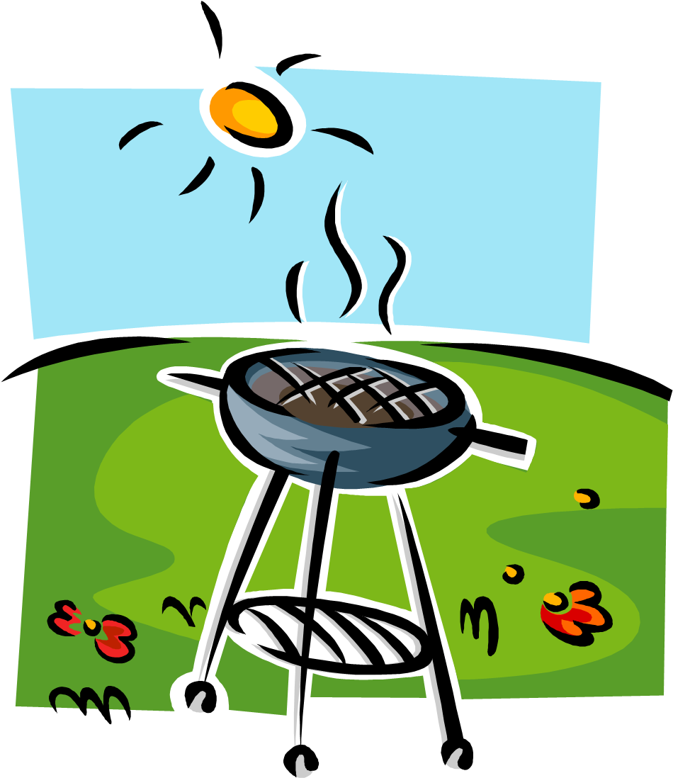 Backyard Bbq Party Clipart - Barbecue Clipart (955x1113)
