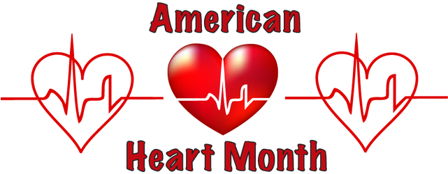 American Heart Month Clip Art - American Heart Association Month (640x261)