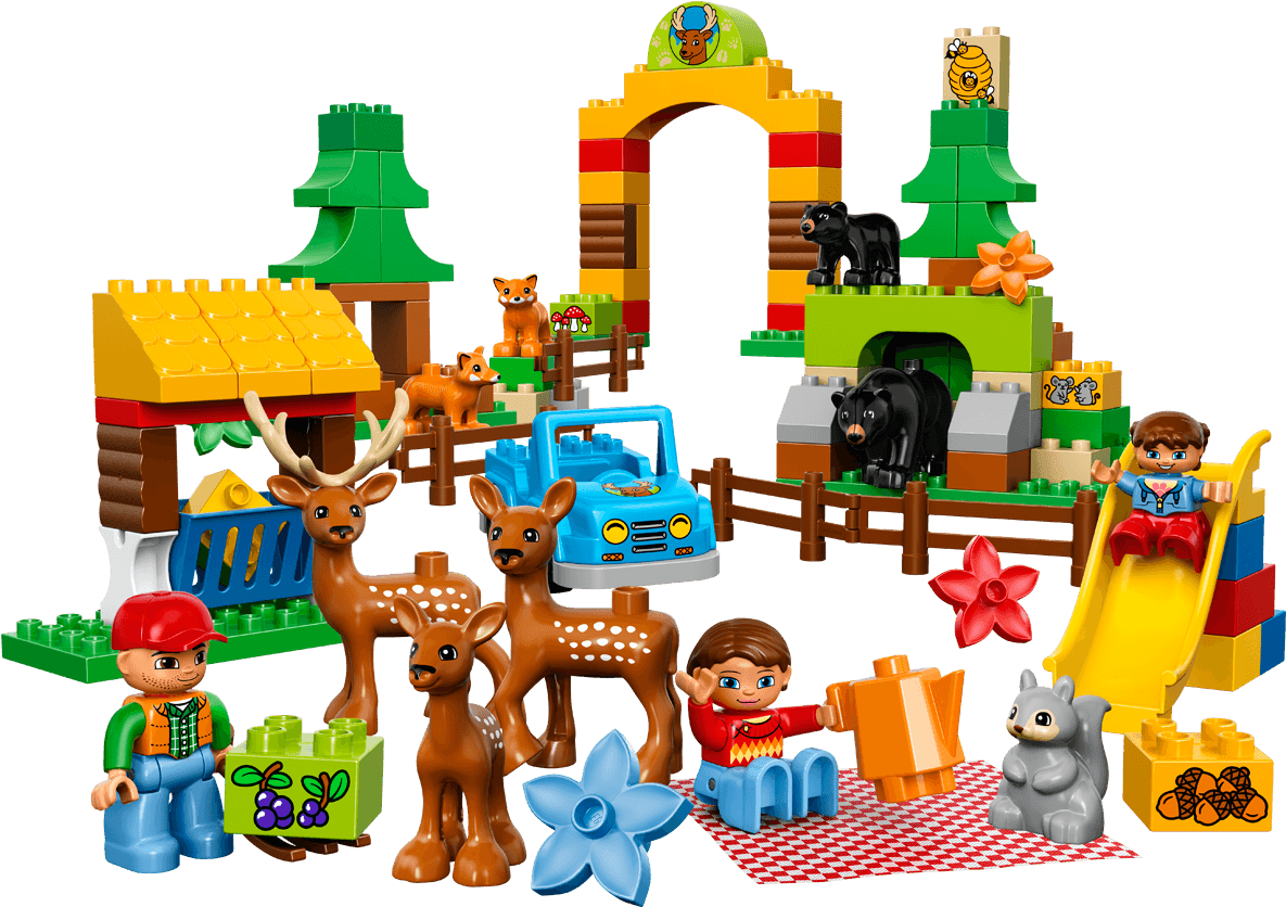 Enjoy A Day Of Fun At A Wildlife Park In The Lego® - Lego 10584 Duplo Forest Park (1488x837)