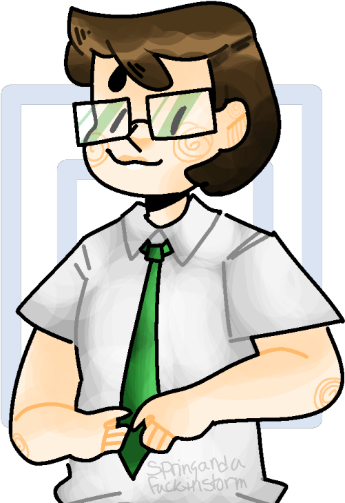 Here He Is - Cartoon (540x739)