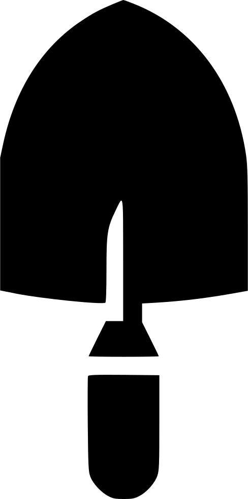 Trowel Spade Shovel Comments - Silhouette (488x980)