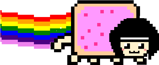 Download Gif - Nyan Cat Gif Transparent (566x428)