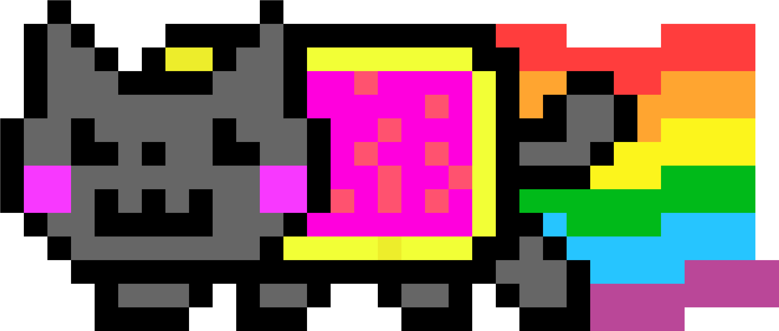 Nyan Cat Pixel Art Aj Amino - Minecraft (3500x1700)