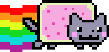 Nyan Cat Graph Paper Manqal Hellenes Co - Nyan Cat Rainbow Gif (590x230)