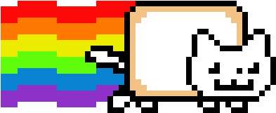 Minecraft Pixel Art Template Nyan Cat Pixel Art You - Black And White Pixel (400x400)