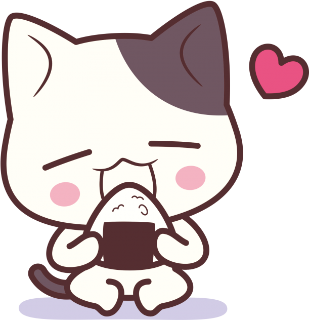 Whiskers Cat Food 猫舌 - ねこ おにぎり の イラスト (640x640)