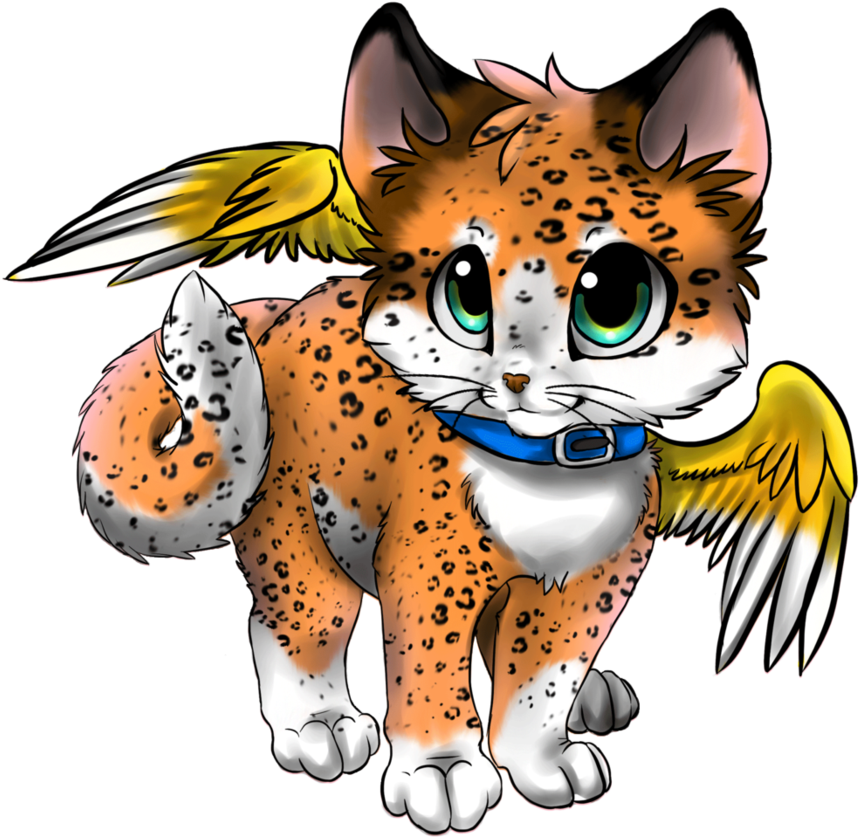Winged Kitten Adoptable - Cartoon (894x894)