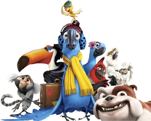 Animal Heroes Cartoon Icon Set - Rio Movie (500x500)