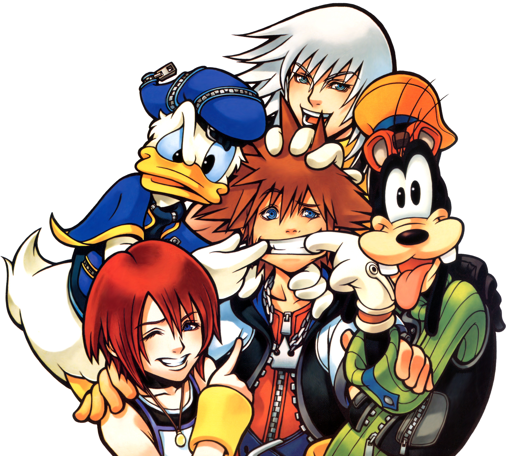 1boy 1girl Blonde Hair Fate/prototype Fate Green Eyes - Kingdom Hearts 1 Art (1629x1459)