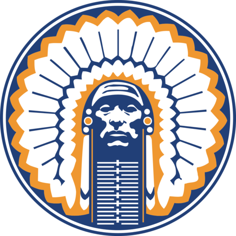 Chief Illiniwek Wood Sign - Native American Sports Logos (480x480)