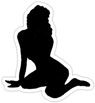 Sexy Pin Up Girl Silhouette Shirts " Stickers By Sunshineinmysky - Sexy Girl Png Silhouette (375x360)
