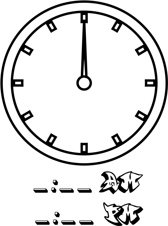 Filetell Time Clock Hr At Coloring Pages For Kids Boys - Clock Coloring (616x797)