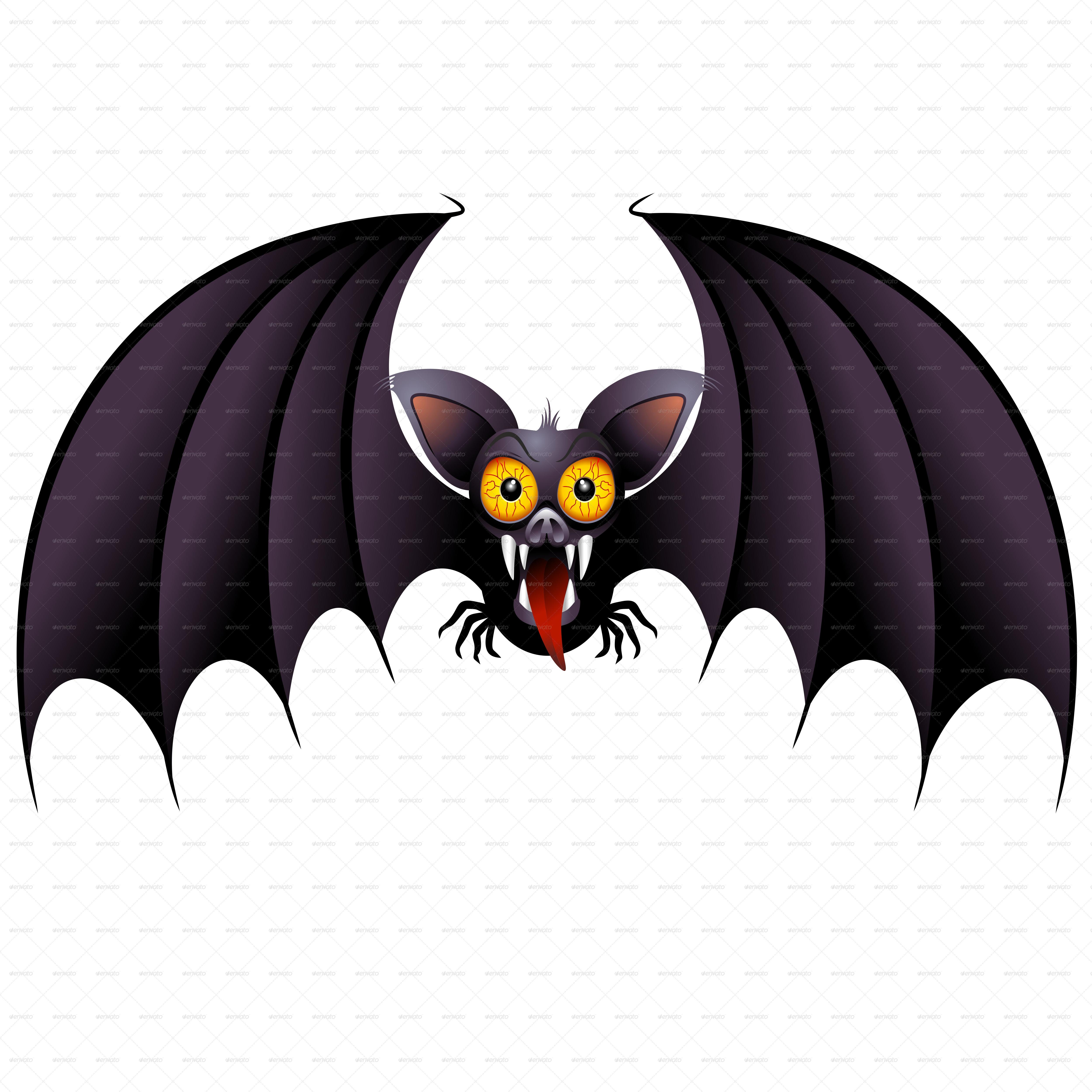 Inspiring Bat Cartoon Pictures Halloween And Pumpkin - Halloween Vampire Bat Cartoon (5000x5000)