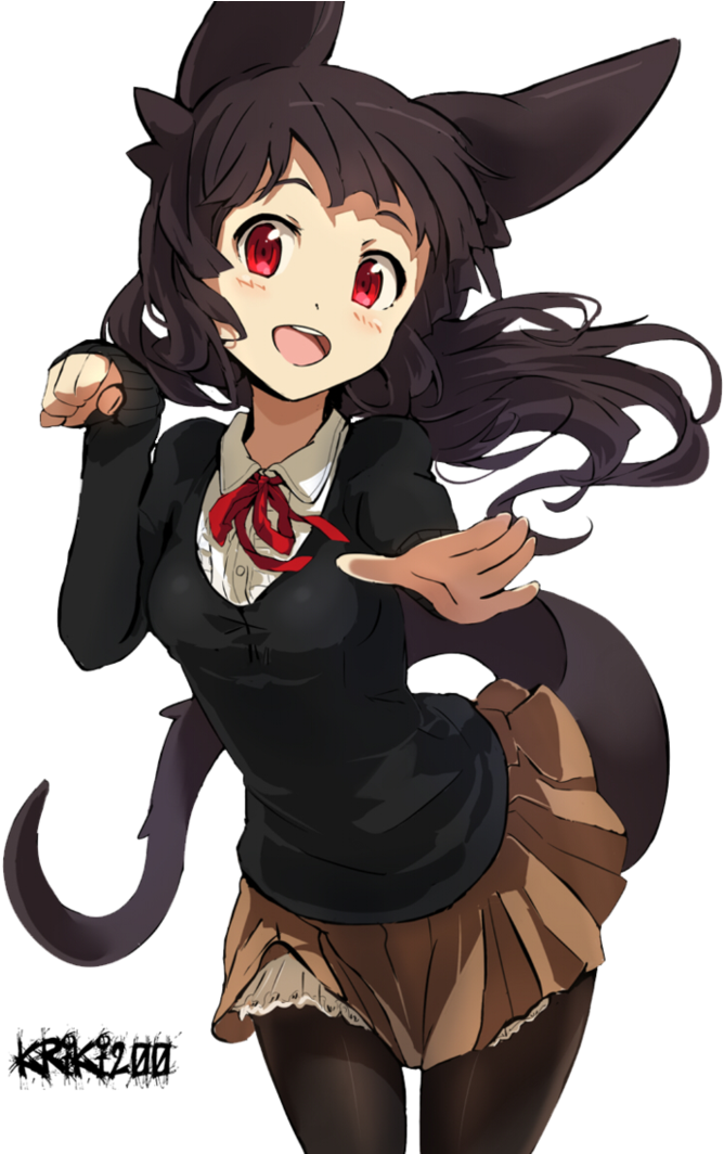 Cat Girl Anime Render By Kriki200 - Cute Anime Fox Girl (752x1063)