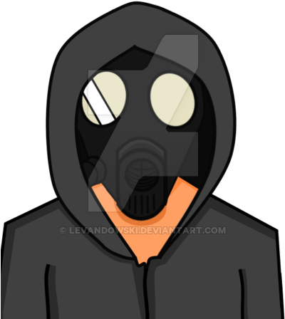 Cartoon Gas Mask By Levandowski - Illustration (400x550)