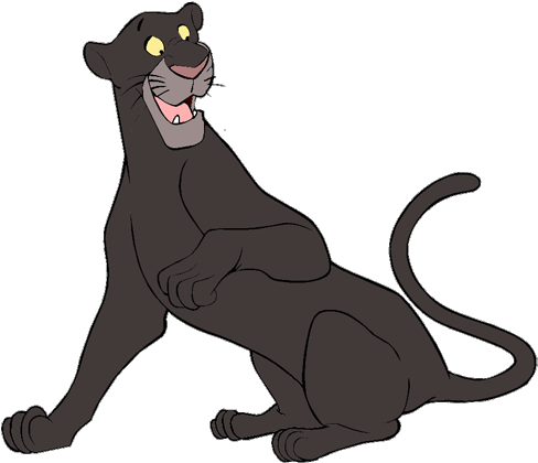 Jungle Book Clip Art - Jungle Book Characters Bagheera (500x434)