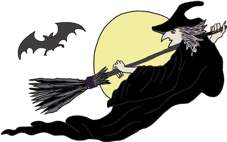 Witch Clipart Animated - Witch Cartoon No Background (500x304)