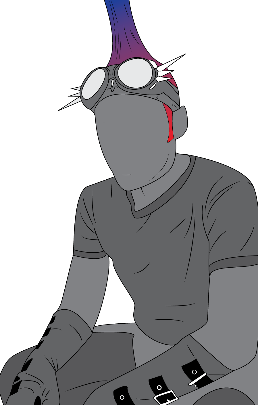 A Personal Project To Improve Upon My Illustrator Skills - Sitting (898x1409)