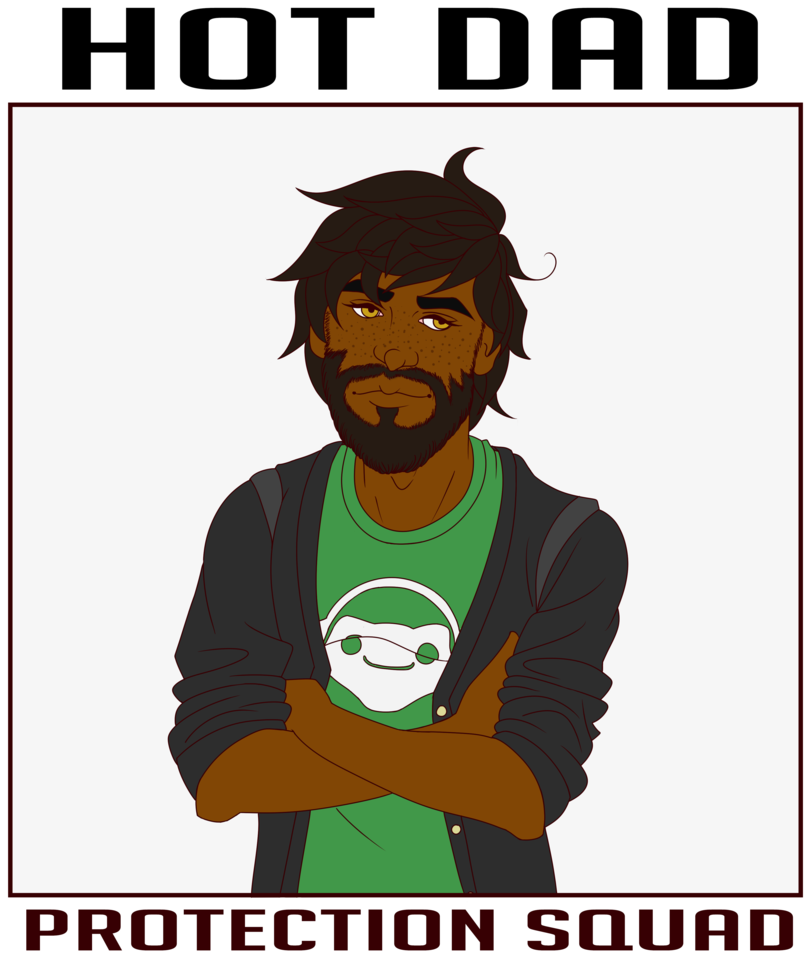 Hot Dad Protection Squad By Linkheichou Hot Dad Protection - Cartoon (1024x1024)