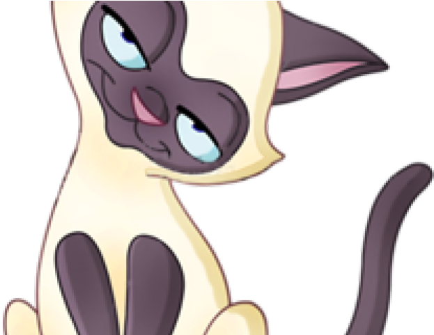 Siamese Cat Clipart - Siamese Cat Cartoon (640x480)
