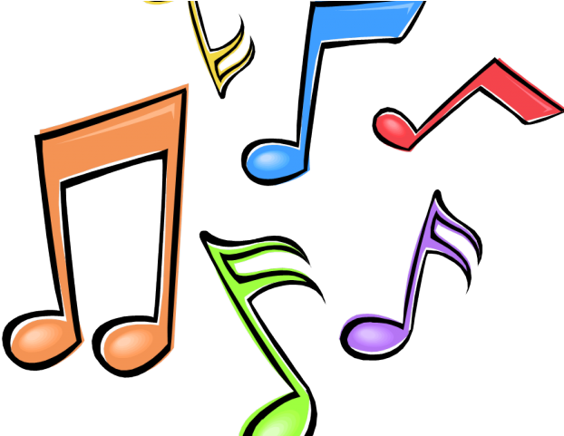 Music Note Clipart - Musical Notes With Colors (640x480)