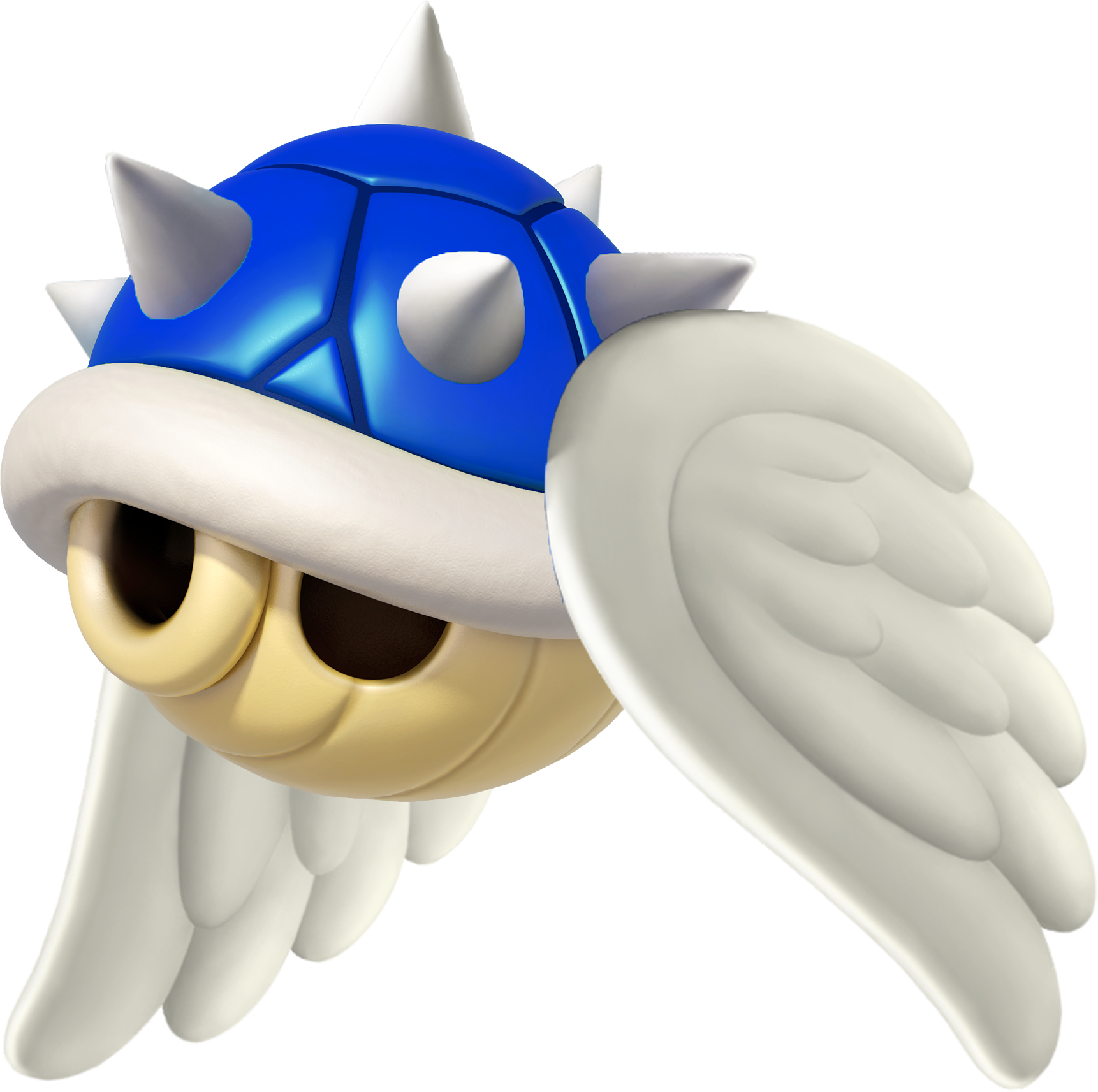 Wii Flying Spiny Shell - Mario Kart Blue Shell (1722x1713)
