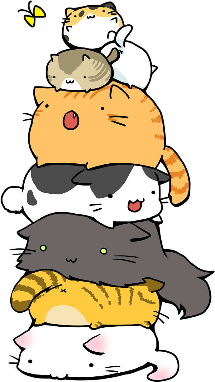 Cat Pile Sigh, Keep Finding Cute Cat Pics - Kawaii Cats (736x1272)
