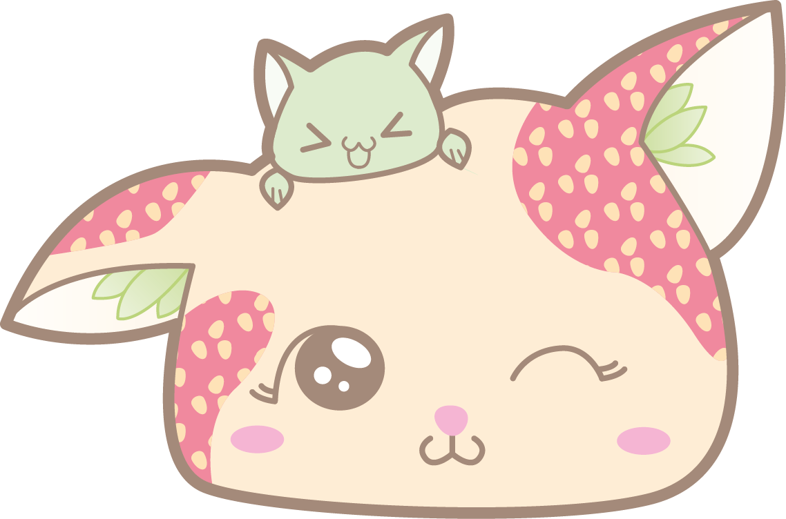 Strawberry Kitty With Itsy Bitsy Thing <3 Illustration - Squitten (1138x752)