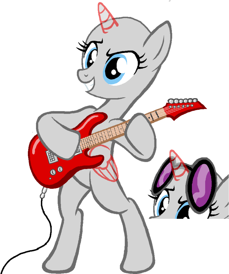 Guitar - My Little Pony Guitar Base (817x977)