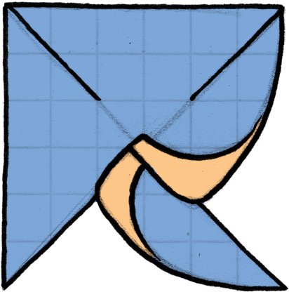 Bring Each Point To The Centre Of The Square And Stick - Diagram (498x500)