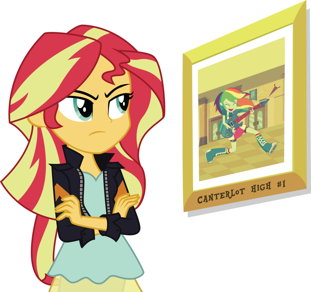 You Can Click Above To Reveal The Image Just This Once, - Mlp Crystal Prep Sunset Shimmer (1093x1024)